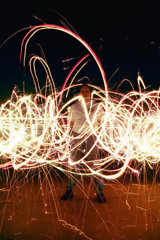 Jon and sparklers