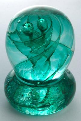Glass Careess massage ball, Emerald