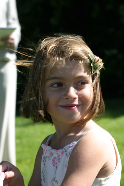 Flower girl candid